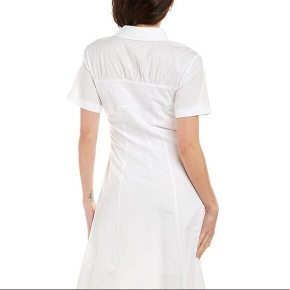 NICHOLAS Shirt Dress in White, NWT, Size 8 Medium - Picture 4 of 8